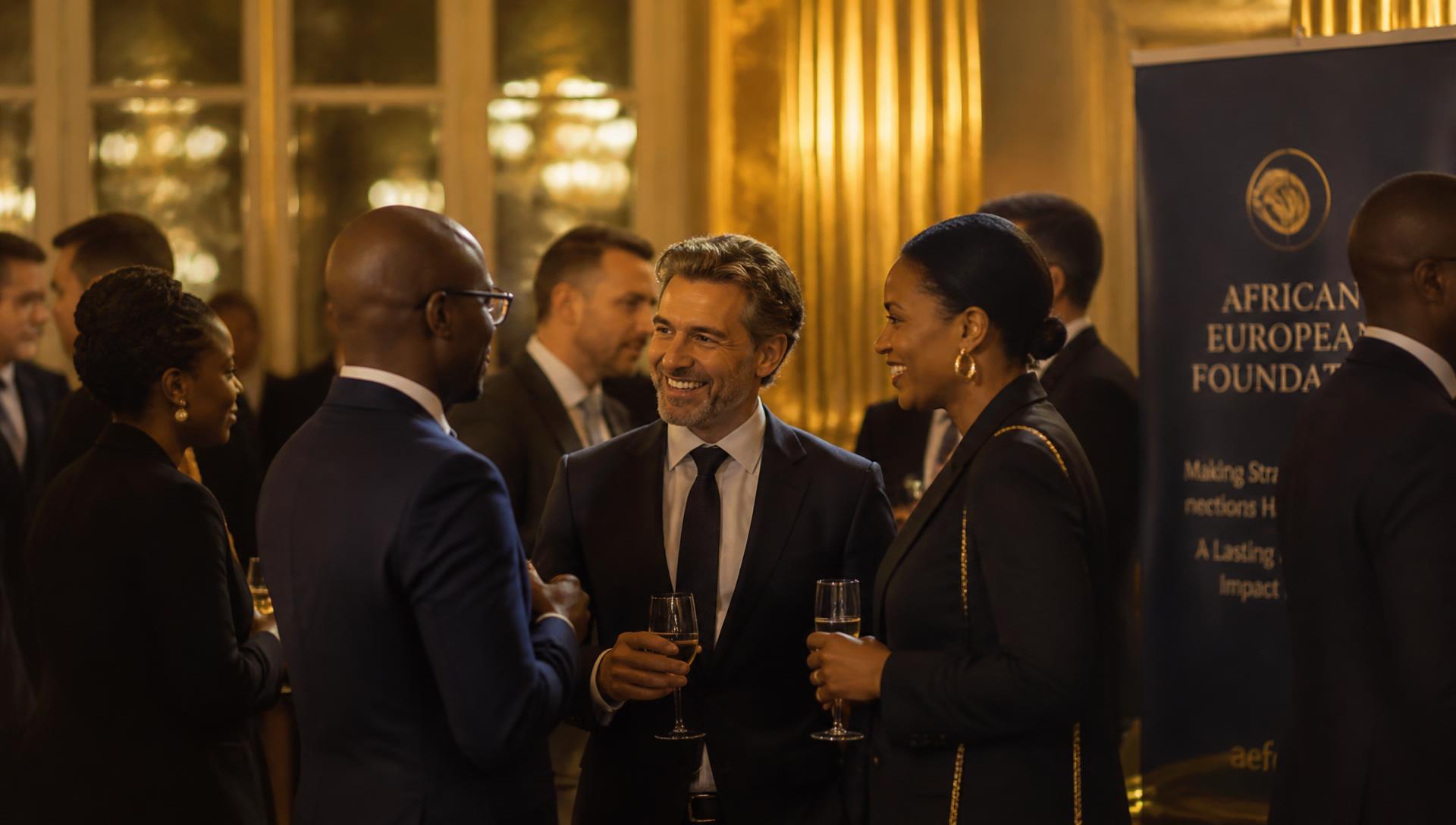 Professionnels franco-rwandais échangeant lors d’une soirée de networking d’affaires